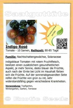 Tomate 'Indigo Rose' , dunkelviolette Cherrytomate, 10-500 Samen